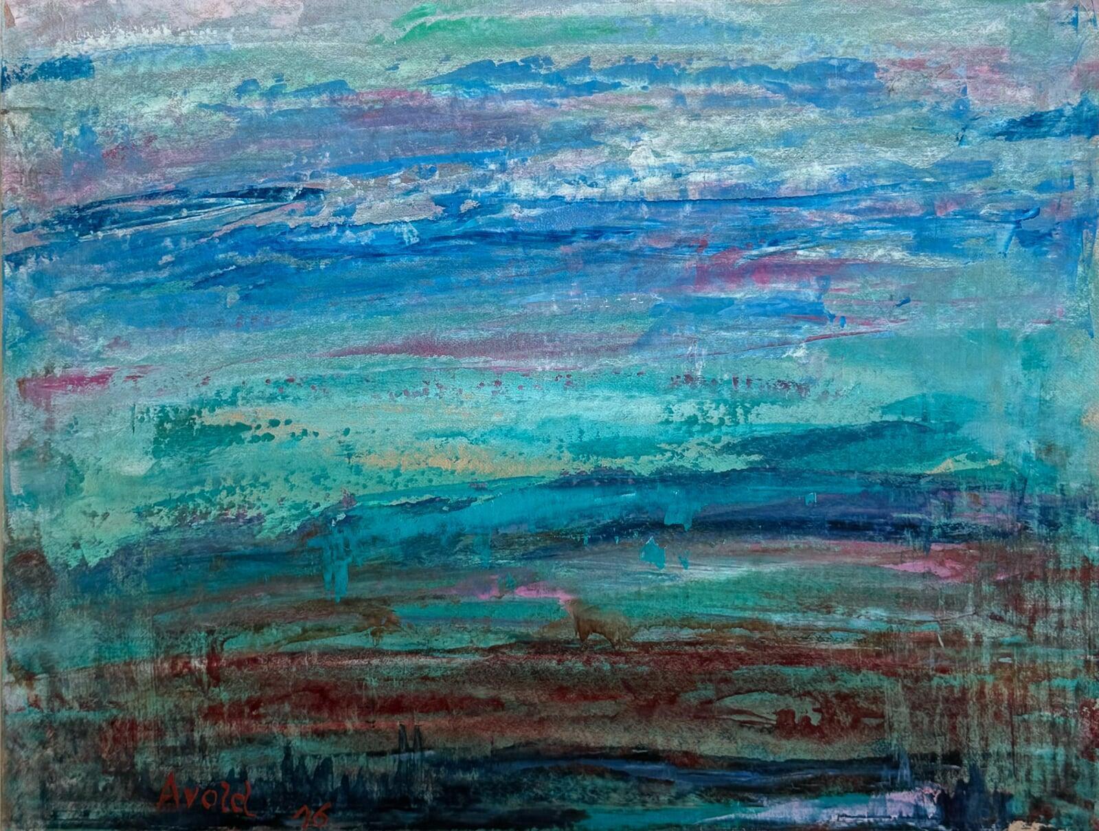 Abstraktion Landschaft in der Daemmerung