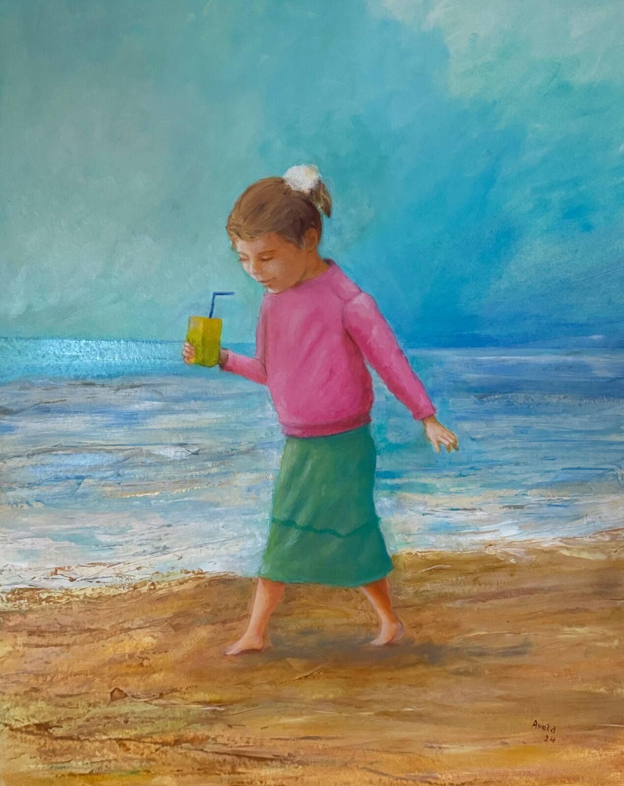 Das Maedchen am Strand