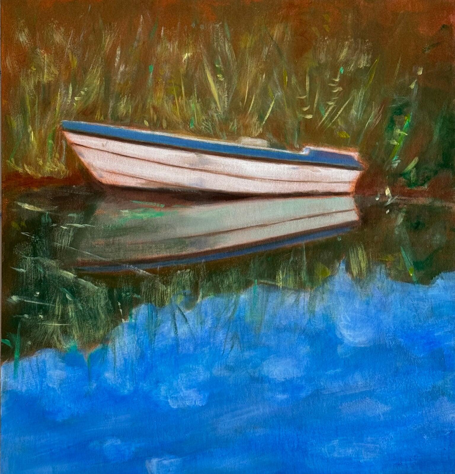 Boot im Schilf