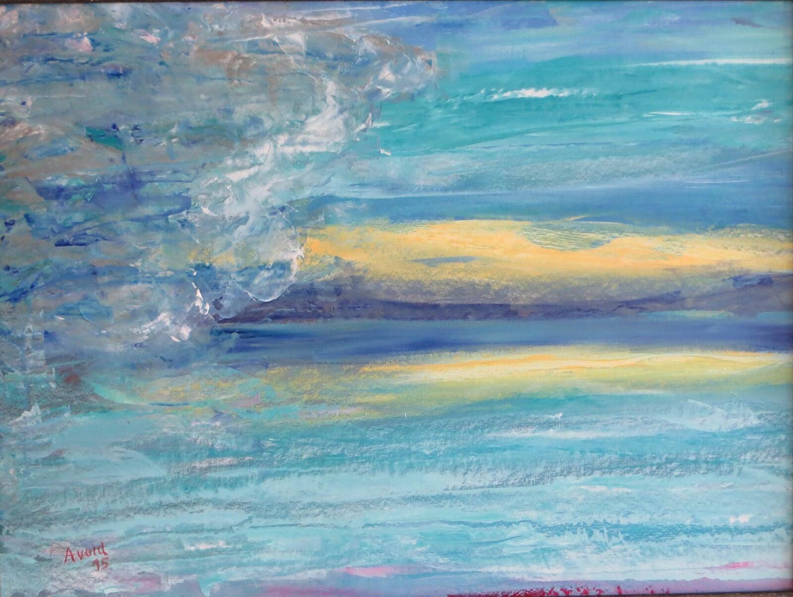 Gewitter ueber der See