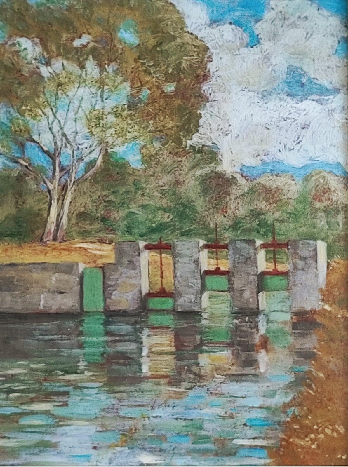 Wehr am Kanal im Burgund