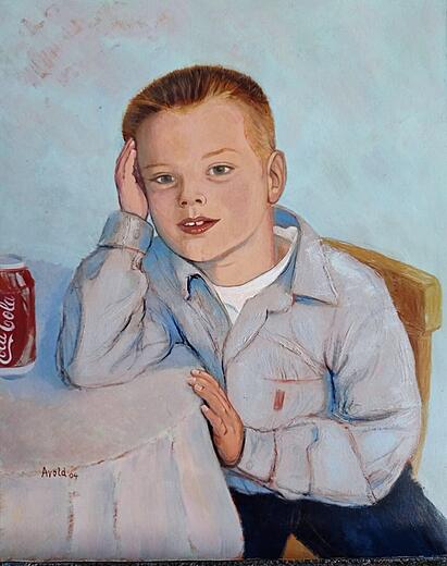 Oliver with a coke