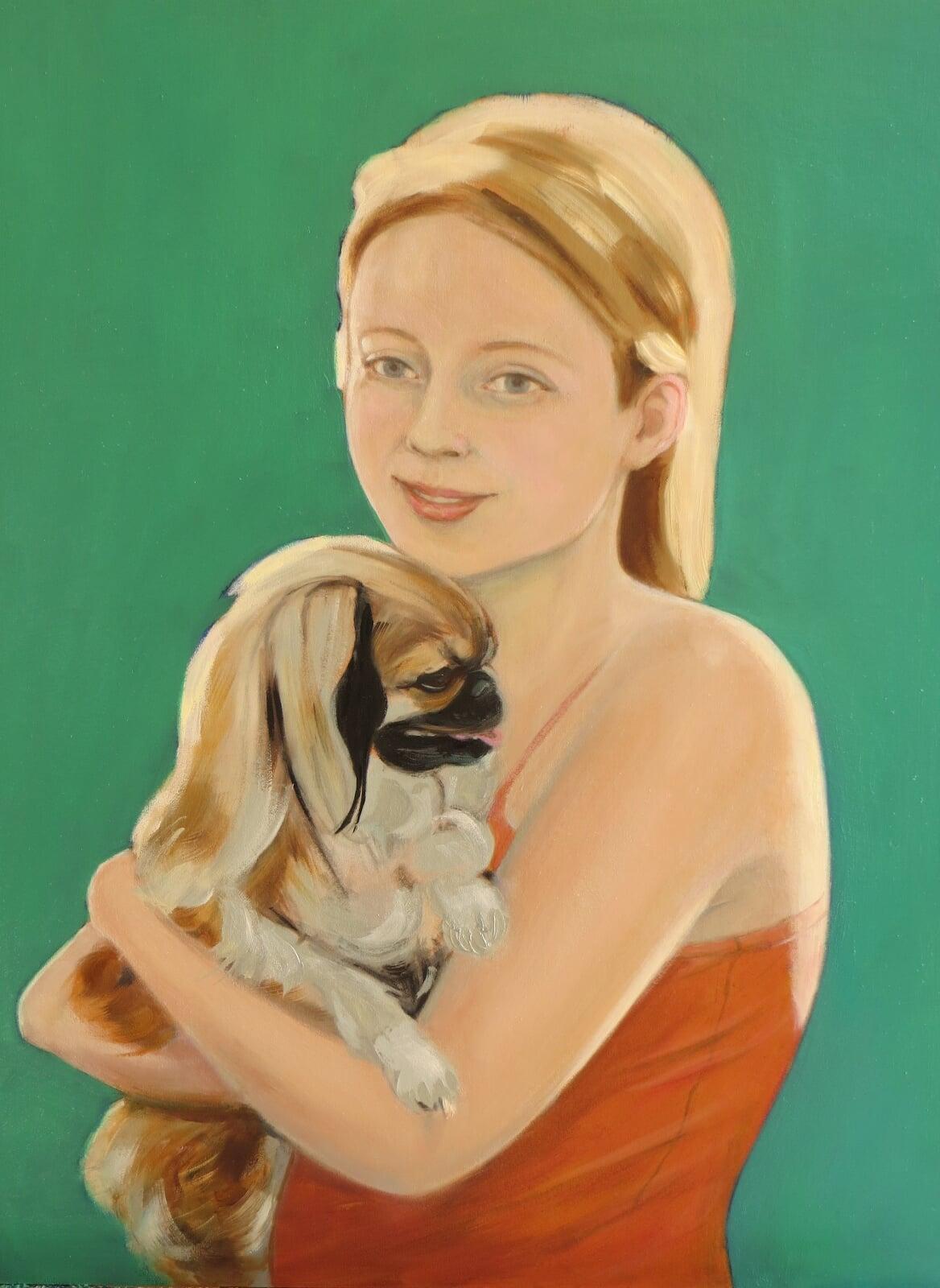 Das Maedchen mit dem Pekinesen