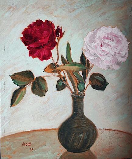 rote und rosa Rose